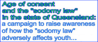 banner and link re Equal Age Of Consent in Queensland
