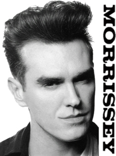 Morrissey with a digitally enhanced smile
